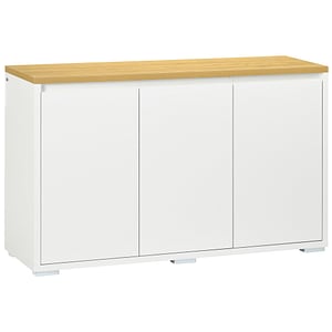 Dulap de depozitare cu rafturi reglabile Homcom, 120l x 37A x 75Hcm, PAL, Alb