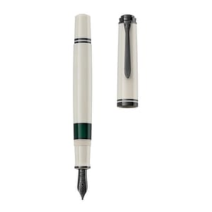 Stilou Pelikan, Souveran M670, Warm Grey, Penita M, Aur 14K, Accesorii placate negre, Corp gri, Cu cutie inclusa