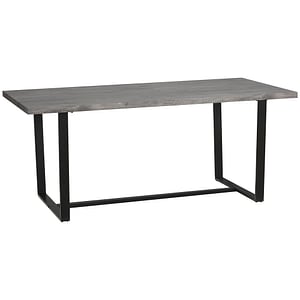 Masa de sufragerie pentru 8 persoane HomCom, 180x90x75cm, MDF, Gri Negru