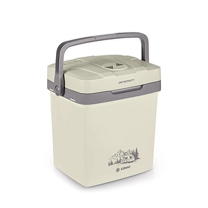 Lada frigorifica Berdsen, afisaj electronic, buton ON/OFF, mod ECO si Normal, ventilator incorporat, compartiment practic, cu maner, priza auto 12 V, priza 230 V, 26 litri, 41 x 30 x 43 cm