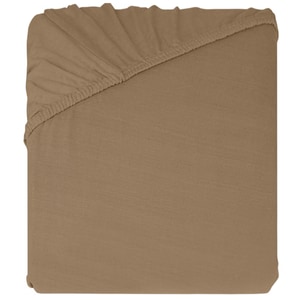 Cearceaf de pat cu elastic Mally Home, 160x200+25cm, 100% bumbac, bej