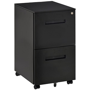 Dulap cu sertare de birou clasificator pentru dosare Vinsetto, 39x48x67cm, Otel, Negru