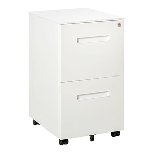Dulap cu sertare de birou Vinsetto, 39x48x67cm, Otel, Alb