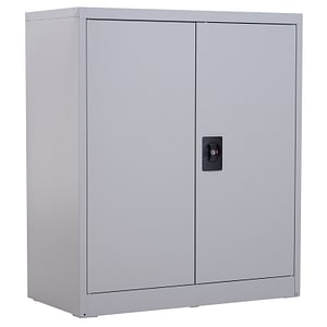 Dulap pentru documente cu incuietoare Vinsetto, 80x40x92.5cm, Otel, Gri