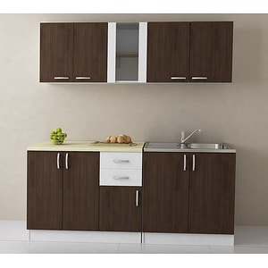 Bucataria Teramo, 180 cm, Wenge si Alb