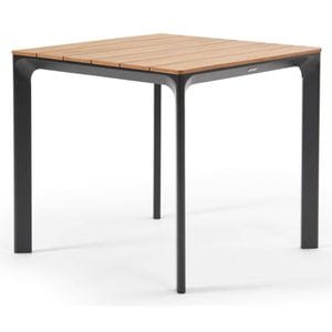 Masa patrata gradina/terasa FINA, 80x80x74 cm, negru/natur