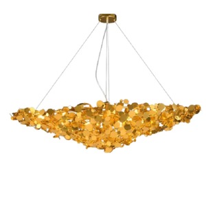 Candelabru Monetti Gold, 12xG9, corp din metal auriu lucios, 120x60x35cm