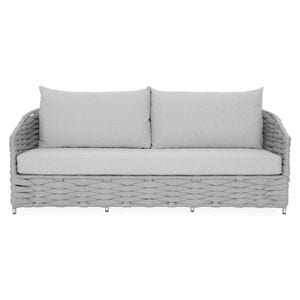 Canapea 3 locuri gradina/terasa CORRADO, 213.5x82.5x77.5 cm, gri