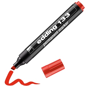 Marker Edding, 133, Permanent, Varf tesit 1-5 mm, rosu
