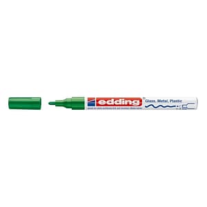 Marker permanent Edding, 751, cu vopsea, corp metalic, varf rotund, 1-2 mm, verde