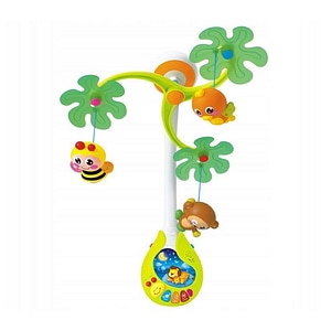 Carusel muzical Hola, Sleepy Animals, Cu lampa de veghe, Cu 13 sunete si cantece de leagan, 0 luni+