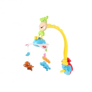 Carusel muzical Malplay, Giraffe, Cu proiector, 0 luni+, Green
