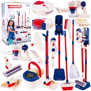 Set de curatenie copii Malplay, XXL, Cu mop, Cu aspirator, 36 luni+