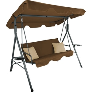 Balansoar de gradina, Dimensiune 170x118x153 cm, Maro, 2 Perne Incluse