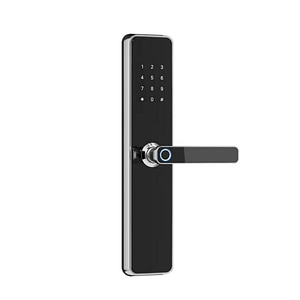 Incuietoare inteligente DacEnergy, aplicatie telefon, amprenta, parola, card si cheie, Wifi, Bluetooth, Tuya Smart TT Lock, de inalta securitate