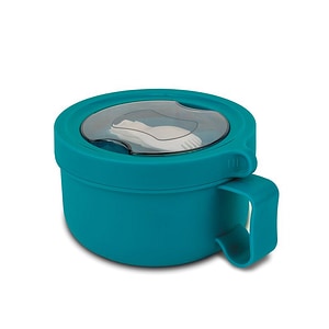 Recipient rotund termoizolant pentru alimente NAVA We Care cu interior din otel inoxidabil, 850 ml, Albastru