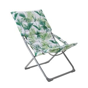 Scaun camping DacEnergy, structura metalica,tapiteria dinpoliester,pliant,85.5 x 63 x 95 cm,alb si verde