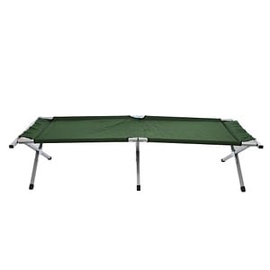 Sezlong camping, pliant DacEnergy, fabricat din poliester si structura metalica, greutate maxima de 100 kg, 190 x 65 x 42 cm, verde