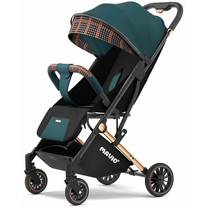 Carucior Sport pentru Copii Mavio, Suport Accesorii, Aliaj Aluminiu, Roti Cauciuc cu Suspensie, Pliabil, Tip Troller, Sistem Dublu de Blocare, Centura Siguranta, Verde