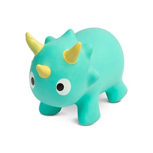 Jumper Toyz Dinu, Gonflabil, Cu pompa inclusa, Pana la 25 kg, Cu manere in forma de coarne, 61x35x28 cm, 18 luni+, Albastru