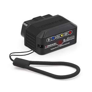 Diagnoza Auto OBD2 KONNWEI KW906, Bluetooth 5.0, Buton ON-OFF, Compatibil Android IOS, ELM 327 OBDII, Negru