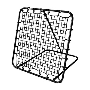 Poarta ricoseu antrenament fotbal rebounder DacEnergy, cadru stabil din otel, plasa din material PE durabil, sprijina dezvoltarea fizica a copiilor, 120 x 120 x 107 cm, negru