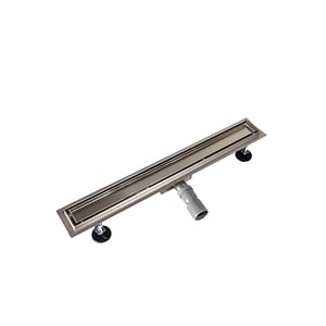 Rigola dus Reecomer, inox, reversibila, folie hidroizolatie inclusa, gri, picioare ajustabile, conexiune 40 mm, 70 cm