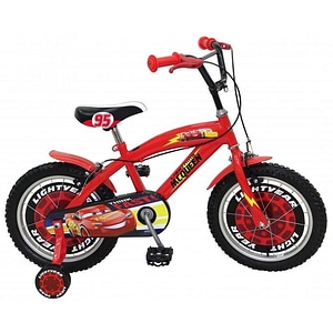 Bicicleta Stamp Cars, roata 16", 1 viteza, rosu