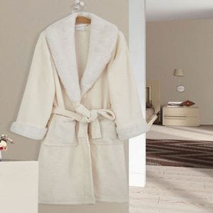 Halat de baie Atria, Vero, unisex, marimea L-XL, crem