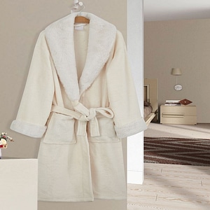 Halat de baie Atria, Vero, unisex, marimea S-M, crem
