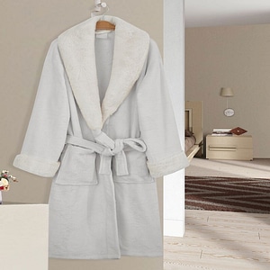 Halat de baie Atria, Vero, unisex, marimea S-M, gri