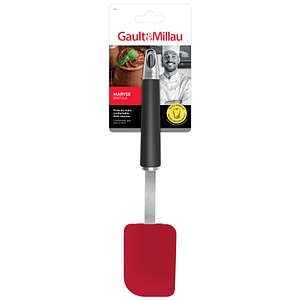 Spatula silicon cu maner inox ergonomic Gault&Millau, 29 cm, negru, rosu, 