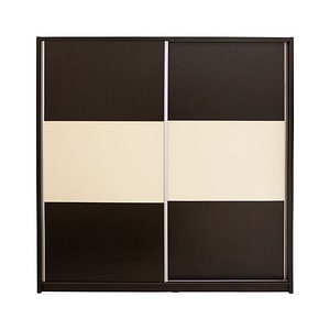 Dulap Milano cu usi culisante, 206 x 220 x 60 cm, Wenge / Vanilie
