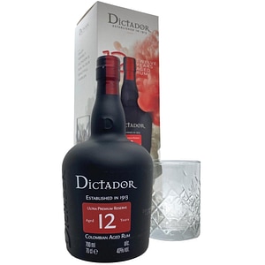 Rom Dictador, 0.7L + pahar