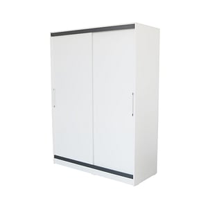 Dulap Verona, 154 x 205 x 60 cm, Alb/Gri
