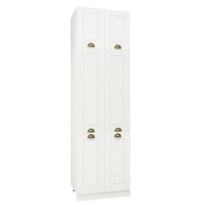 Mobilier bucatarie inalt depozitare (centrala termica) Badenmob, Seria Square, 60x55x210cm, Alb