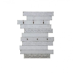 Cuier de perete Emma, MDF, gri, 90 x 110 x 10,5 cm