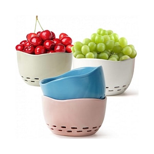 Set de 4 boluri pentru fructe Fng8, ceramica, multicolor, 7,5 x 8 x 12 cm