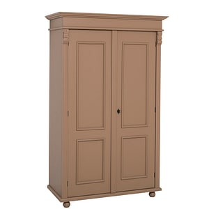 Dulap cu 2 usi, culoare gri P088, vopsit, 100% lemn masiv, 110x180x58 cm