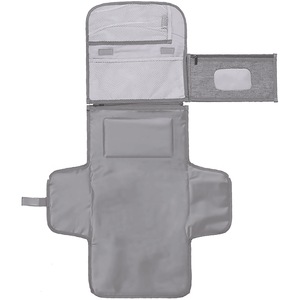 Set portabil pentru schimbat scutece, buzunar inteligent pentru servetele, impermeabil, gri