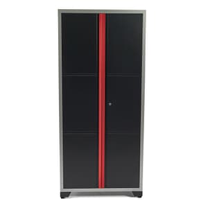 Dulap metalic HBM, tip corp fiset, cu 2 usi, 5 polite, pentru atelier service