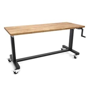 Banc de lucru HBM, cu blat din lemn masiv reglabil pe inaltime, 152 cm