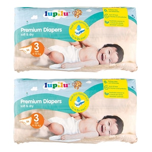 Scutece LUPILU Big Pack, 6-10 kg, Marimea 3, Fast Dry, 112 bucati