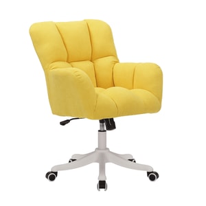 Scaun de birou, galben, cu roti, inaltime ajustabila, 64x67x89, 5-99, 5 cm, Bortis