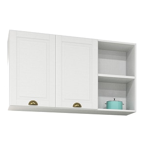 Mobilier bucatarie MDF superior, seria Square, Alb rustic, 120x68x30cm