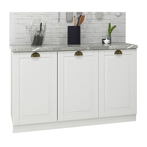 Mobilier bucatarie inferior MDF, 120x50cm, Alb rustic