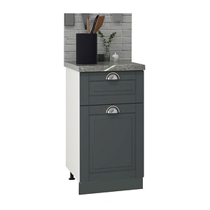 Mobilier bucatarie inferior MDF, cu sertar, Seria Square, 40x50x78cm, Antracit