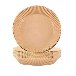 Set 100 hartii de copt pentru friteuza cu aer Diko, maro, 20 x 16 x 4.5 cm