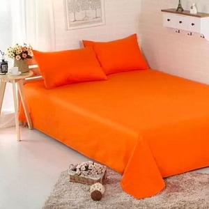 Set de pat 2 persoane Mally Home, 160x200 cm +2/50x70 cm, 100% bumbac, Orange
