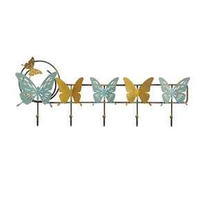 Cuier metalic Deco Art, New Fluturi, 60 x 21 cm, Multicolor